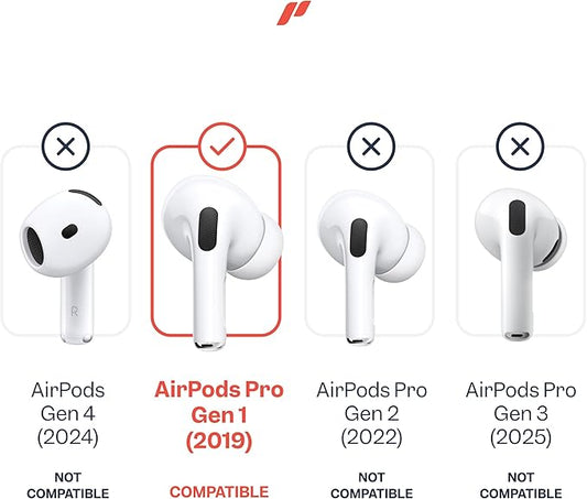 Proof Labs 3 Pairs for AirPods Pro 1st Gen Ear Hooks Covers [Added Storage Pouch] Accessories Compatible with Apple AirPods Pro Generation 1 (White)