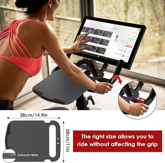 All-New Tabletop Tray Holder for Peloton Bike Mount - Premium Aluminum Stand for Tablets, laptops, Books, Phones, etc. - Riding Work Surface ，Bikes Accessories for Peloton (Not for Bike+)