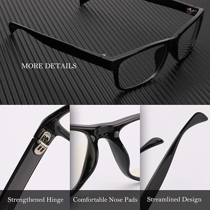 ANYLUV Blue Light Glasses Men Woman, Blue Light Blocking Glasses for Computer Gaming, Eye Strain Relief Eye Protection