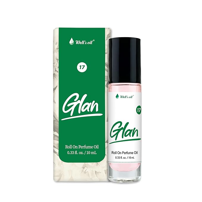 Well's Oil Roll-On Perfume Oil (Glan) | Musky & Fruity Notes | Long-Lasting | Paraben-Free | 0.33 Fl Oz / 10 ml