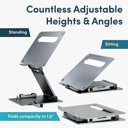Lifelong Ergonomic Laptop Stand, Adjustable Height up to 20", Laptop Riser Computer Pulpit Stand for Laptops 10-17 Inches, Fits MacBooks, Laptops, Laptop Holder