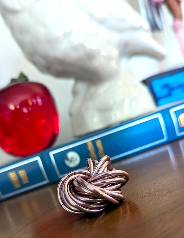 Möbii Fidget Ball (Solid Color): Quiet Mobius ADHD Anxiety Stim Stress Relief Toy Tool for Home Travel Office or Desk (Medium, Full, Pink Ice)