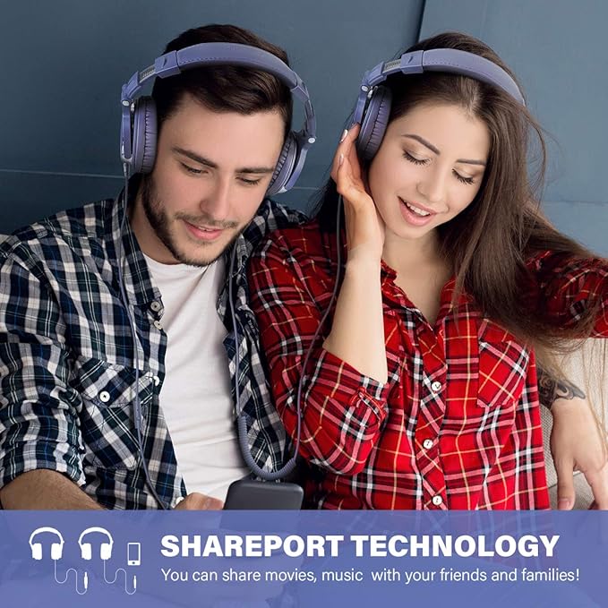 OneOdio Wired Over Ear Headphones Studio Monitor & Mixing DJ Stereo Headsets with 50mm Neodymium Drivers and 1/4 to 3.5mm Jack for AMP Computer Recording Podcast Keyboard Guitar Laptop - Light Blue