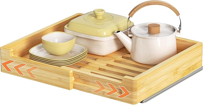 Kitchen Cabinet Pull Out Shelves, Adjustable Wooden Drawers for Cabinets, Cabinet Slide Out Shelves in Kitchen, Pantry or Bathroom