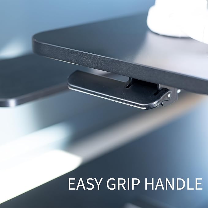 VIVO Height Adjustable 48 inch Standing Desk Converter with Dual 13 to 30 inch Monitor Stand, Sit Stand Monitor Mount and Desk Riser, Black, DESK-V048KB-M2