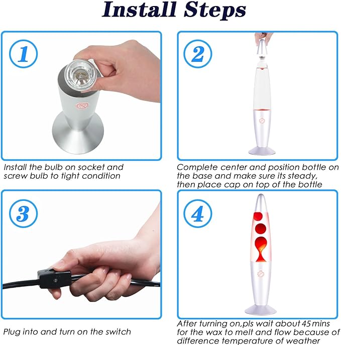 Red Liquid Motion Lamp with Sliver Base and Cap for Adults Kids Magma Lamp Perfect Present Mood Night Light Decoration for Living Room Bedroom or Party Christmas Thanksgiving Day