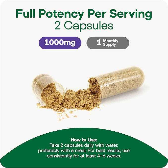 Axis Natural Brain Supplement with Curcumin C3 Complex, Bacopin, and Lion's Mane Extract - Brain & Gut Health Support, Focus, Energy, Stress Relief - 60 Capsules, All-Natural, Med Free Living (1)