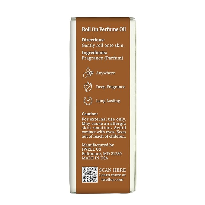 Well's Oil Roll-On Perfume Oil (Frankincense) | Citrus & Musk Notes | Long-Lasting | Paraben-Free | 0.33 Fl Oz / 10 ml