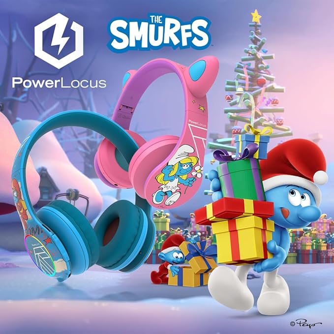 PowerLocus Bluetooth Headphones for Kids, Wireless Foldable Headphones Over Ear, Headphone with Microphone, 85/94dB Volume Limit, Wireless and Wired Headset with Micro SD, FM for Phones/Tablets/PC/TV