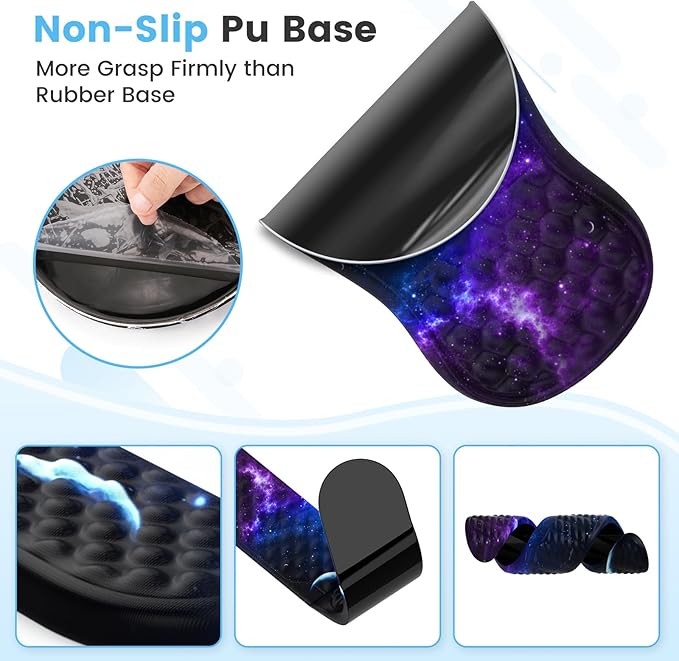 HAOCOO 3Pcs Ergonomic Mouse Pad with Wrist Rest, Keyboard Wrist Rest,Keyboard and Mousepad Set, Computer Mouse Pad and Keyboard Wrist Rest with Massage,Carpal Tunnel Mousepad for Office