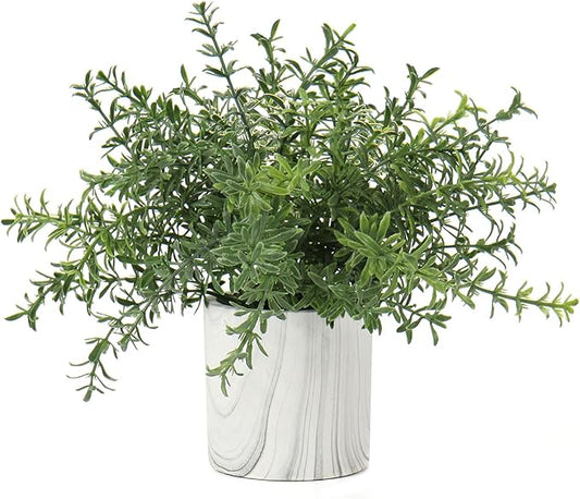 Hollyone Faux Plants Indoor Artificial Mini Potted Plants Plastic Green Plant Small Fake Plants Eucalyptus Decor in Pots for Home Table Room Bathroom Decor