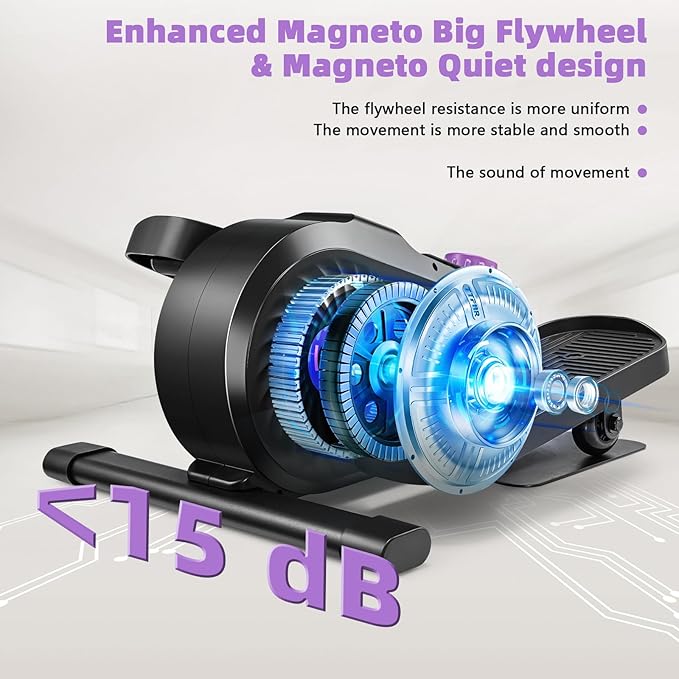 FUNMILY Under Desk Elliptical, Ellipse Leg Exerciser, Standing or Seated Mini Elliptical Machines, Portable Bike Pedal Exerciser for Seniors/Adults, Leg Workout Equipment for Home/Office