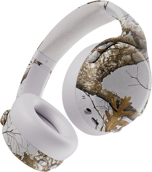 Skullcandy Crusher ANC 2 Wireless Over-Ear Bluetooth Headphones with Multi-Sensory Bass, Active Noise Cancelling, Up to 60 Hours Battery, Microphone for iPhone Android - Realtree Edge Colors White