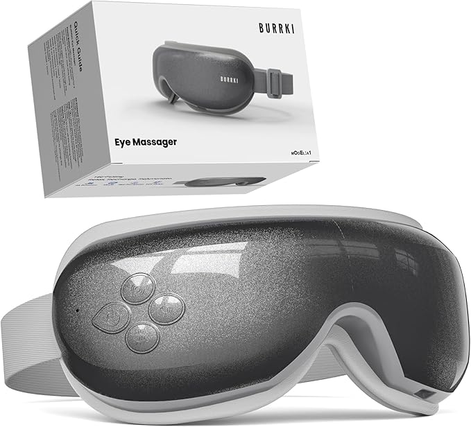 Eye Massager, Gifts for Mom Dad Women Men, Migraine Relief Massager with Compression and Bluetooth, Heated Eye Mask Reduce Eye Strain, Dry Eyes and Improve Sleep, Wedding Birthday Gifts