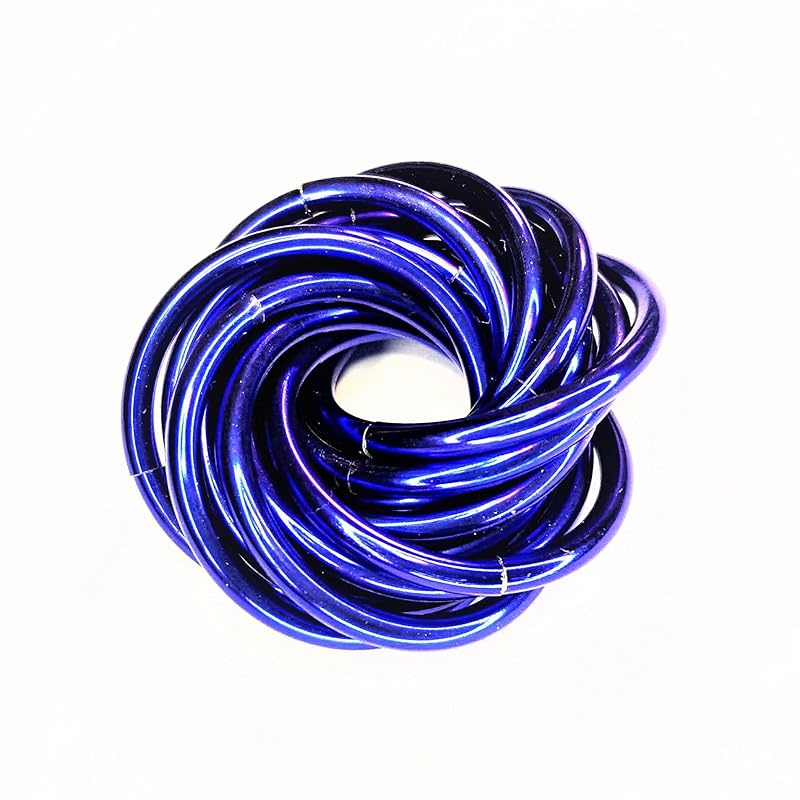 Möbii Fidget Ball (Solid Color): Quiet Mobius ADHD Anxiety Stim Stress Relief Toy Tool for Home Travel Office or Desk (Medium, Half, Ultra Violet)