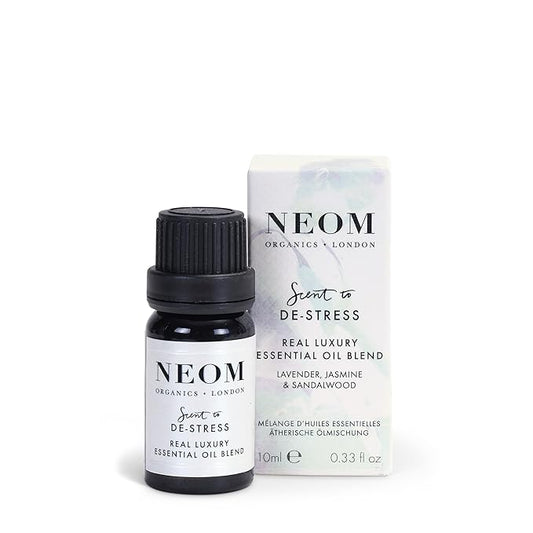 NEOM - Essential Oil Blend, 10ml | Lavender, Jasmine & Sandalwood | Aromatherapy Diffuser Oils with Calming Essential Oil Blend | 100% Natural Fragrances | Tranquil & Relax | Signature De-Stress Scent