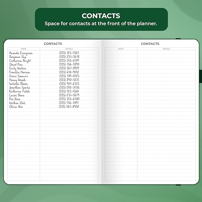 Clever Fox Appointment Book – Hourly Schedule Planner with Time Slots – Time Box Planner for Daily Work & To-Dos – Weekly & Monthly Spreads, Undated, Hardcover, A5 Size (Dark Green)