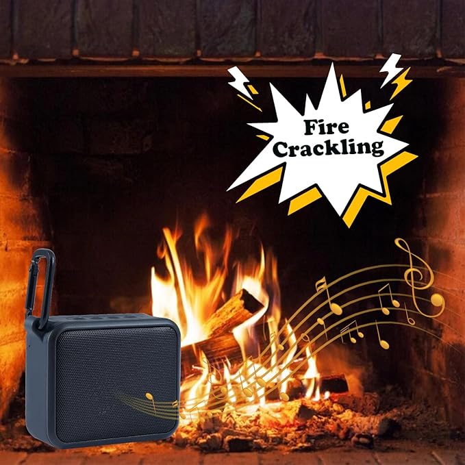 Fireplace Crackler Sound Box for Gas or Electric Fireplace,Realistic Rechargeable Fire Crackling Sound Machine,Small and Portable,Fire Crackler Sound System,Fire Noise for Sleep