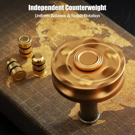 Metal Fidget Spinner Toy, Cool Alloy Hand Finger Spinner Cube Toy, Stress Relief Sensory Spinning Anti Anxiety Desk EDC Toys Gifts Party Favors for Adults Kids 5 6 7 8 9 10+11 12 Years Old Boys