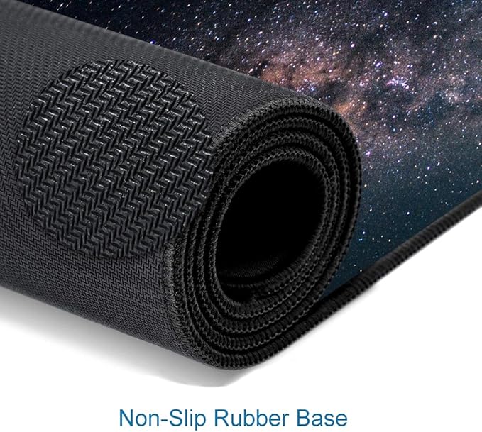 Large Gaming Mouse Pad with Stitched Edges, Galaxy Desk Mat, Extended XL Keyboard Pad, Non-Slip Rubber Base Desk Pad for Keyboard and Mouse, 31.5X11.8 inch