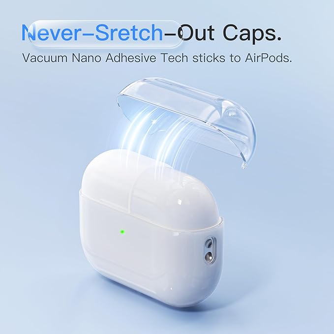Case for AirPods Pro 3 Never-Sretch-Out DamonLight Shock-Proof Protective Semi Hard Silicone Case Compatible with Apple Airpods Pro 3rd Generation (White)