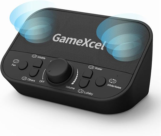 Portable Sound Machine, White Noise Machine with 38 Sounds & Dual Speakers, USB Charger, Timer & Memory - Magicteam Sleep Therapy, Noise & Sleep Machines for Baby, Kids, Adults Home Office Travel