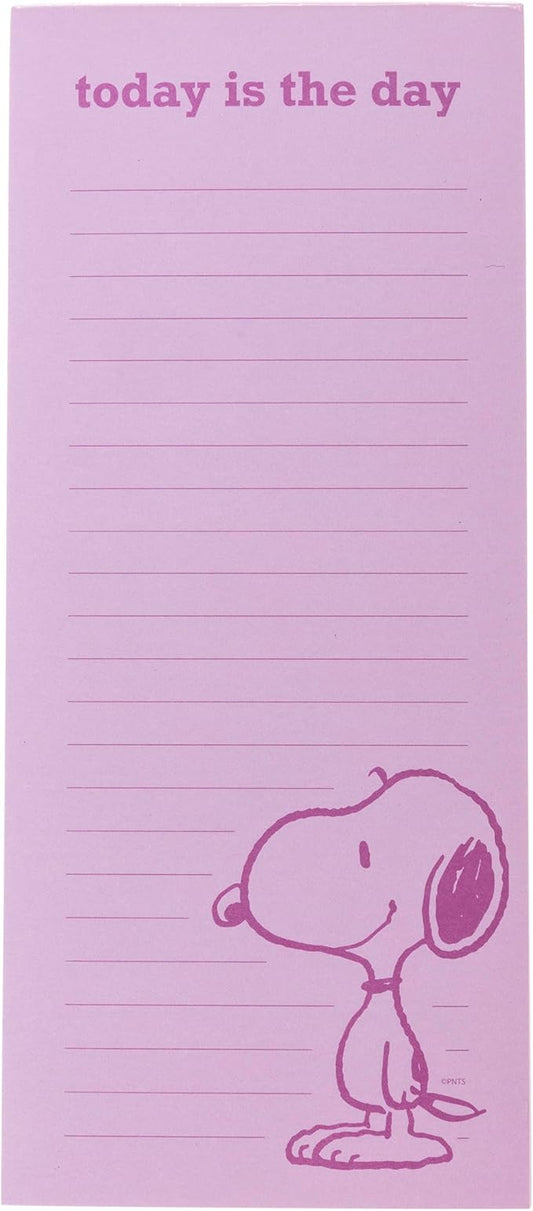 Graphique Today is the Day Magnetic Notepad, 100 Tear-Away Sheets for Grocery, Shopping & To-Do Lists, Magnetic Writing Pad for Fridge, Kitchen, Office, Fun Gift for Snoopy Lovers