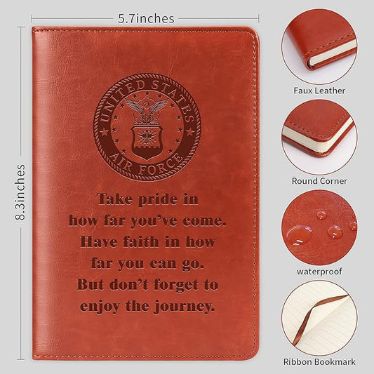 Air Force Gift Air Force Notebook Take Pride in How Far You Have Come Inspiration Lined Journal Notebook Military Journal Appreciation Gifts for Air Force Military Notebook (Take pride-AIR FORCE)