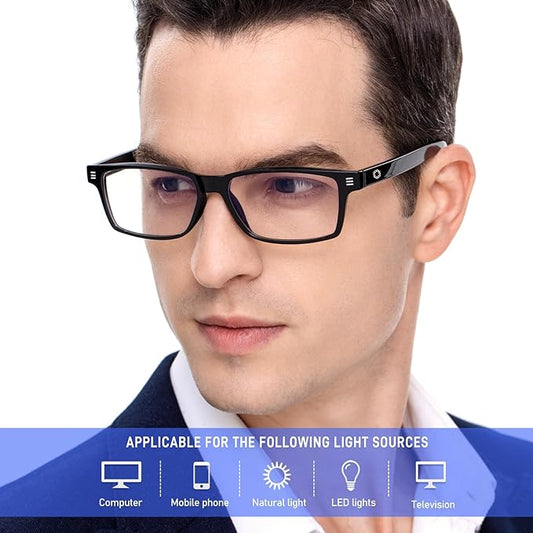 ANYLUV Blue Light Glasses Men Woman, Blue Light Blocking Glasses for Computer Gaming, Eye Strain Relief Eye Protection