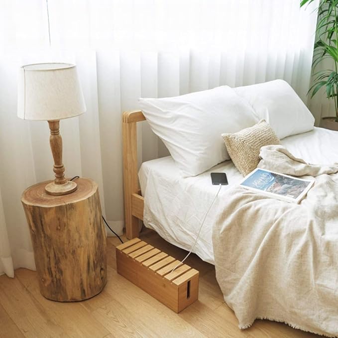 Multiple Charging Station Rack with Cable Box Organizer Cable Management Box to Hide Desktop Cables and Floor Cables, Power Cord Management Box for Cord Management