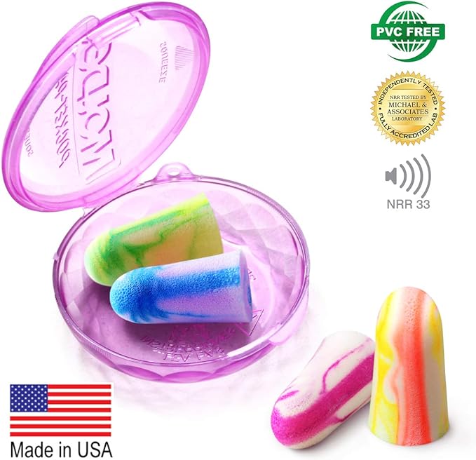 MOLDEX Soft Foam Earplugs 60 Pairs Maximum Protection 33dB Highest NRR Ear Plugs for Sleeping, Noise Cancelling, Snoring, Travel, Concert, Loud Noise, Swimming – Made in USA (Bottle Pack)