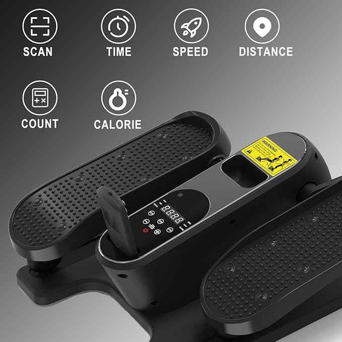 Under Desk Elliptical Machine Quiet Portable Elliptical Machine Ellipse Leg Exerciser with Remote Control and 12 Adjustable speeds