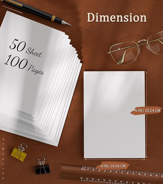 Note Pads 4x6 - Small Memo Pads - 12 Pack Server Note Pads - 50 Sheets Each Pads - Blank Notepad Scratch Paper Pads 4x6'' for Writing Notes/Grocery List, Office & School Supplies Pocket Notepads