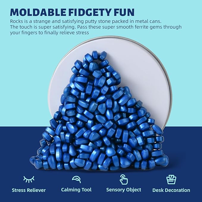 Fidget Toys Adults,Sensory Stone,Smooth Ferrite Rocks,Executive Desk Toy|Stress Relief Sensory Toy|Fidgets Toys|Adults Gifts, Holiday Stocking Stuffer