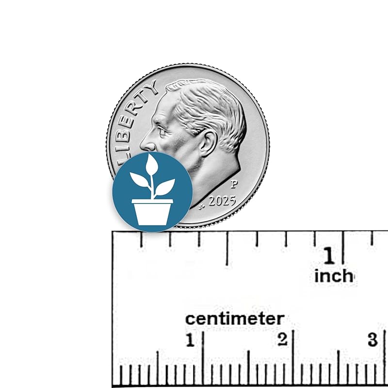 Plant Planner Stickers / 110 Dot Icon Vinyl Stickers (1/3”) / Water Plants Reminder Care Fertilize/Essential Productivity Life Planner Stickers/Bujo Bullet Journaling/ToDo (1 Sheet, Ocean)