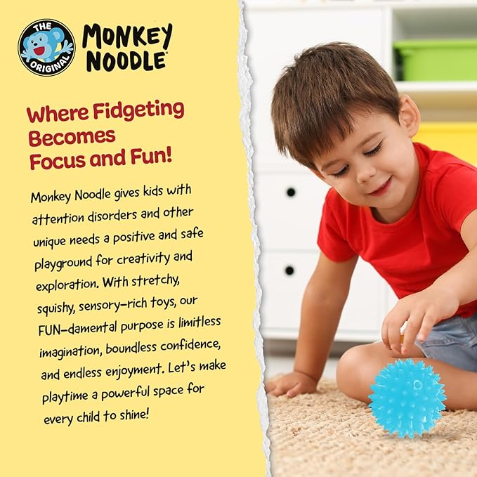 IMPRESA Spiky Balls for Kids & Adults - 5 Pack of Multicolor Fidget Toys - Squeeze Balls for Kids and Adults with ADHD and Autism, BPA, Phthalate, and Latex-Free