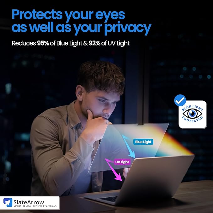 Magnetic Privacy Screen for MacBook Pro 14 inch (2021-2025 M1-M4 Max), Anti-Glare, Blue Light Protector, Scratch Resistant, Removable Laptop Filter Private Shield & Webcam Cover