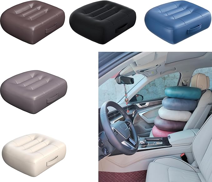 Adult Booster Seat Cushion/Car Seat Cushions for ShortPeople/Effectively Increase The Field of View by 12cm/4.7in,Back Fatigue Relief Adult Booster Chair Cushion Angle Lift Big Seat Cushion/Grey