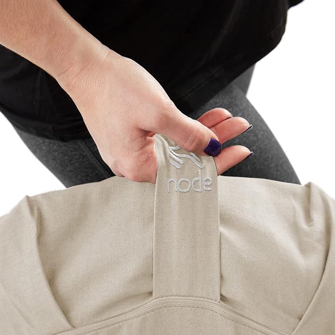 Zafu Meditation Cushion, 15" Round Buckwheat Yoga Pillow with Organic Cotton Cover