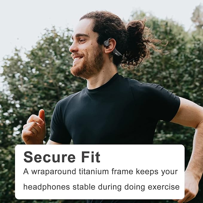 Bone Conduction Headphones Bluetooth Wireless headsets for iPhone Open Ear Headphones Built in mic Waterproof Lightweight Multi Devices Connection for Sports Workouts Fitness