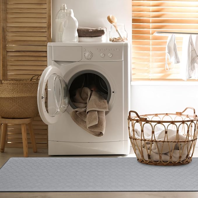 HEBE Anti Fatigue Kitchen Mats for Floor 3 Piece Set Non Slip Waterproof Comfort Standing Mat Runner for Home Office, Sink, Laundry