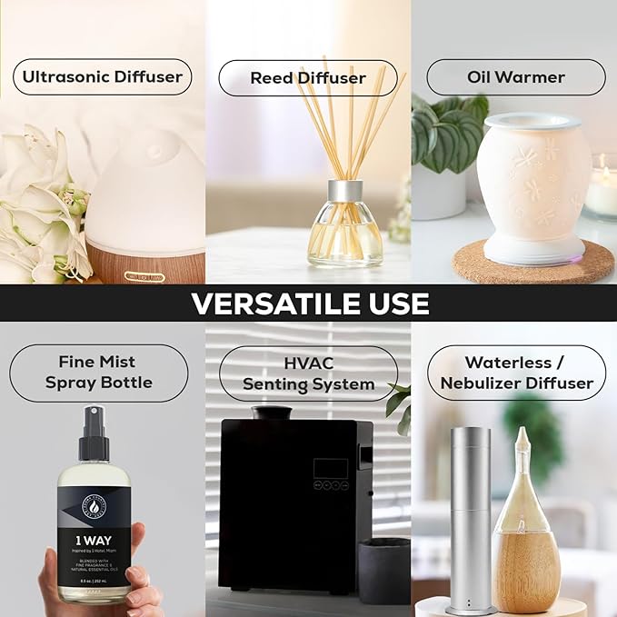 Aroma Country 1 Way Diffuser Oil - Luxury Hotel Santal Fragrance Oil for Diffuser Refill, Sandalwood Home Aroma Diffusers & Room Spray - My Way Premium Aromatherapy Oils & Home Scent (4 Fl Oz)