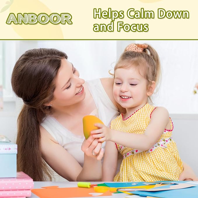 Anboor Mango Squishies - Simulation Stretchy Mango Stress Balls, Fruit Sensory Toys for Anxiety Relief