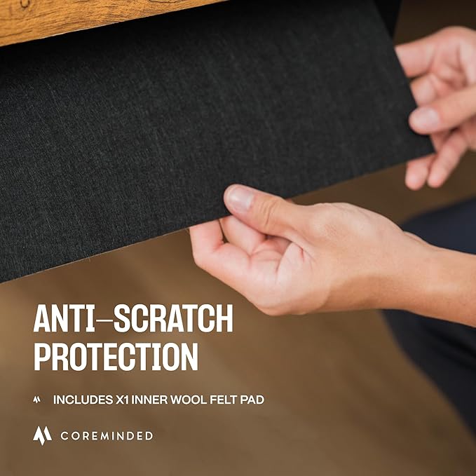 Under Desk Storage Shelf - Carbon Steel Under Desk Tray with Cable Management, Mountable Add-On Shelf for Table & Office Desks (7.5" x 8" x 2.8")