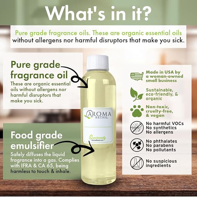 White Tea & Fig 4 oz Refill for Oil Diffuser with Fig, White Tea, Thyme & More Notes