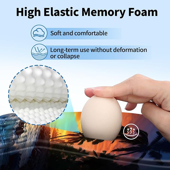 Ergonomic Mouse Pad with Wrist Rest Support, Mousepad with Comfortable Memory Foam Wrist Rest and Non-Slip PU Base for Pain Relief, Computer, Laptop, Office, Home (Sunset Beach)