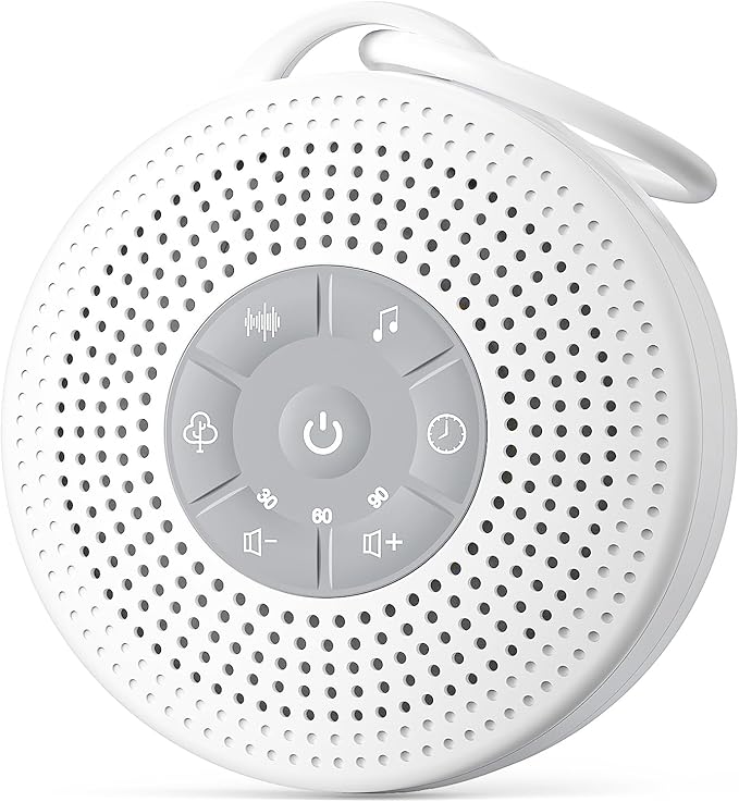 Portable Baby Sound Machine, White Noise Machine with 21 Soothing Sounds, 3 Timer and Memory Function, 2000mAh Powerful Battery, White Noise Sound Machine for Baby Adult (Gray, Normal)