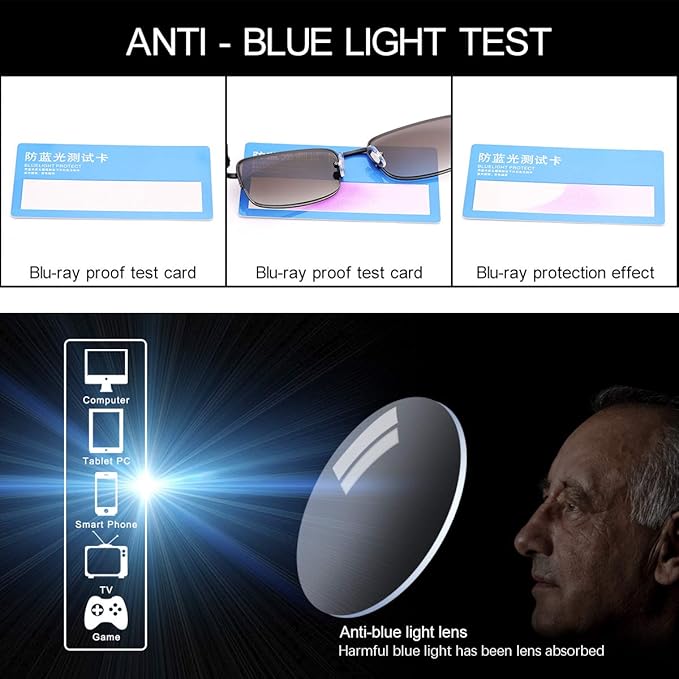 YIMI Full Lens Spring Hinges Reading Glasses UV400 Protection Sun Readers Computer Blue Light Blocking Glasses for Men Women