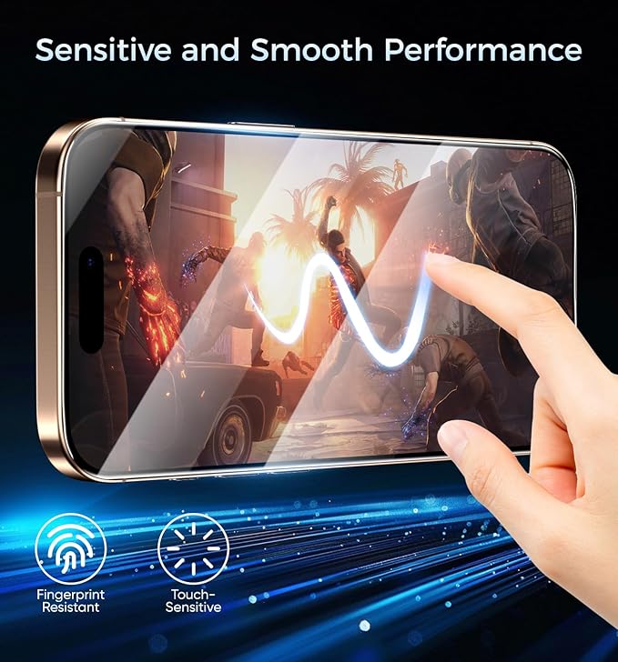 MAGIC JOHN 3rd Gen Upgraded for iPhone 16 Pro Max Screen Protector 6.9 Inch,HD Clear,Shatterproof Tempered Film,Auto Dust-Elimination,Bubble Free,Easy Installation,2 Pack