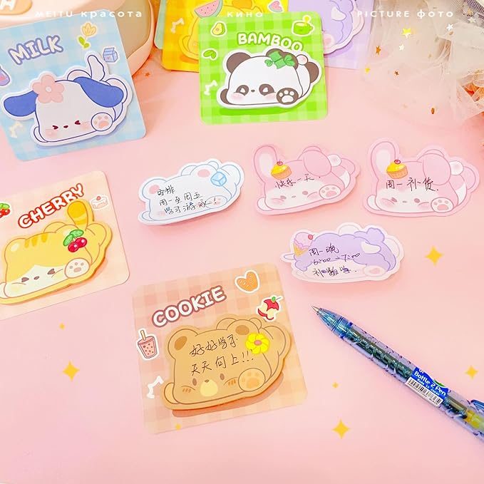 8 Pads Cute Reusable Funny to Do List Stick Note Pads Perfect for Notes Reminders, 20 Sheets/pad